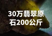 30万翡翠原石200公斤，探索翡翠宝藏的暗藏身价之旅