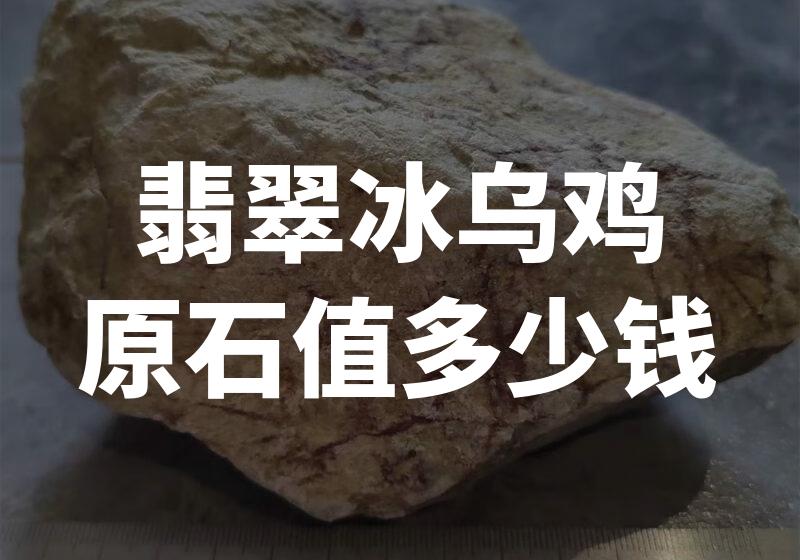 翡翠冰乌鸡原石的市场价值是多少钱？